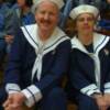 Karl and Danita dress the part of Sailors for the Mapleton vs Elkton volleyball state playoff game 2009.